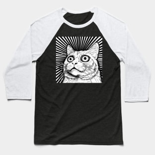 Trippy Cat Goth Grunge Gothic Kitten Alt Punk Weirdcore Baseball T-Shirt